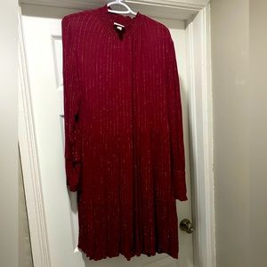 Burgundy worn gold strip dress. Like new!